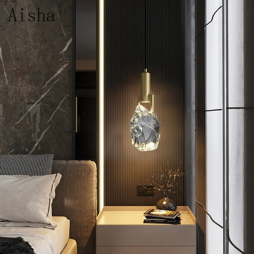 suspension en cristal led élégante pour décoration intérieure moderne - vue 3 sur 11