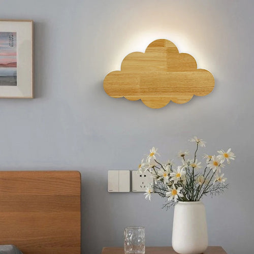 applique murale en bois style nordique moderne pour chambre d'enfant - vue 2 sur 7