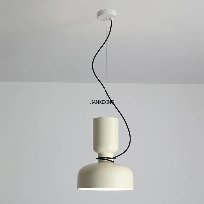 lustre d'art créatif danois en fer forgé idéal pour restaurant - vue 3 sur 24