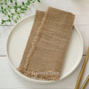 Serviette de table gaze de coton style rustique
