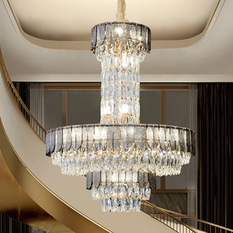 lustre en cristal de luxe pour hôtel et villa - vue 5 sur 24