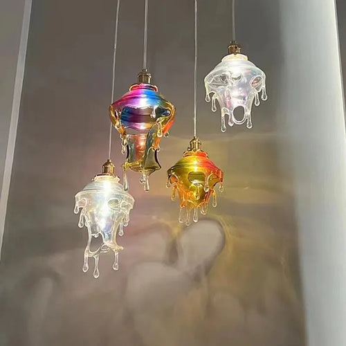 lampe créative gouttelettes de bougie design rétro pour décoration artistique - vue 3 sur 10