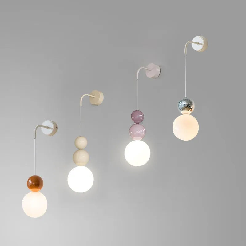 Applique murale LED nordique en résine Macaron - vue 2 sur 16