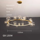 lustre en verre au design moderne avec bulles artistiques