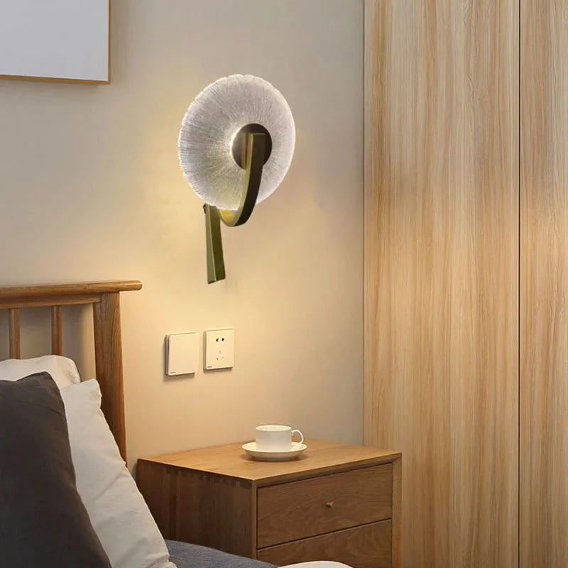 applique murale led métal verre transparent pour intérieur design élégant - vue 3 sur 8