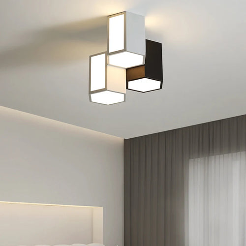 Créatif Géométrique LED Lustre Pour Allée Couloir Chambre Restaurant Décor À La Maison Plafond Art Lumières Éclairage Intérieur