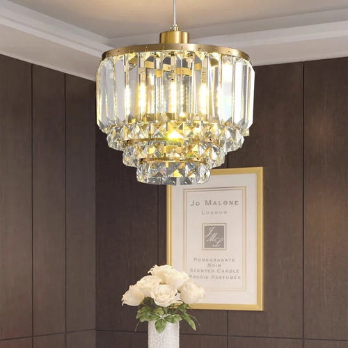 lustre en cristal de cuivre design pour décoration moderne - vue 3 sur 7