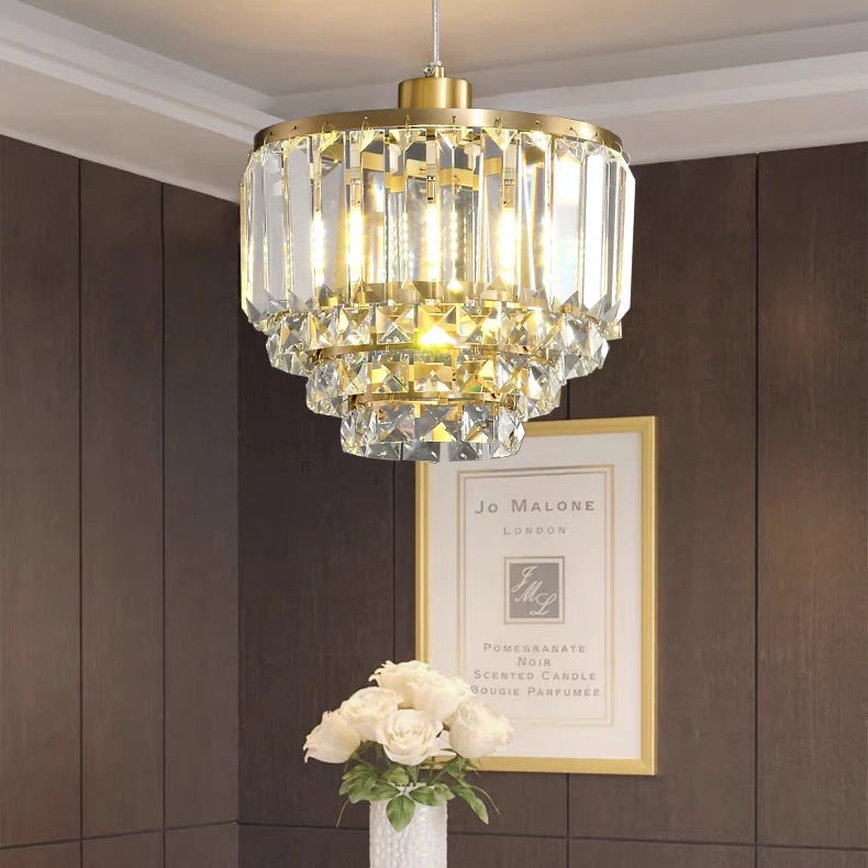 lustre en cristal de cuivre design pour décoration moderne - vue 2 sur 7
