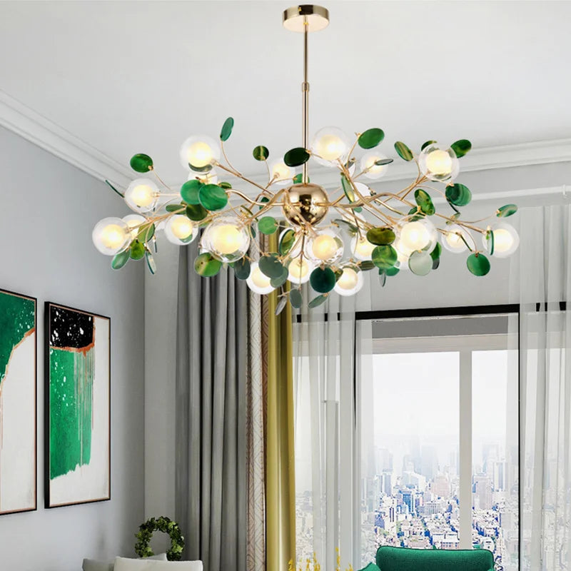 plafonnier led en agate naturelle pour décoration romantique intérieure - vue 4 sur 9