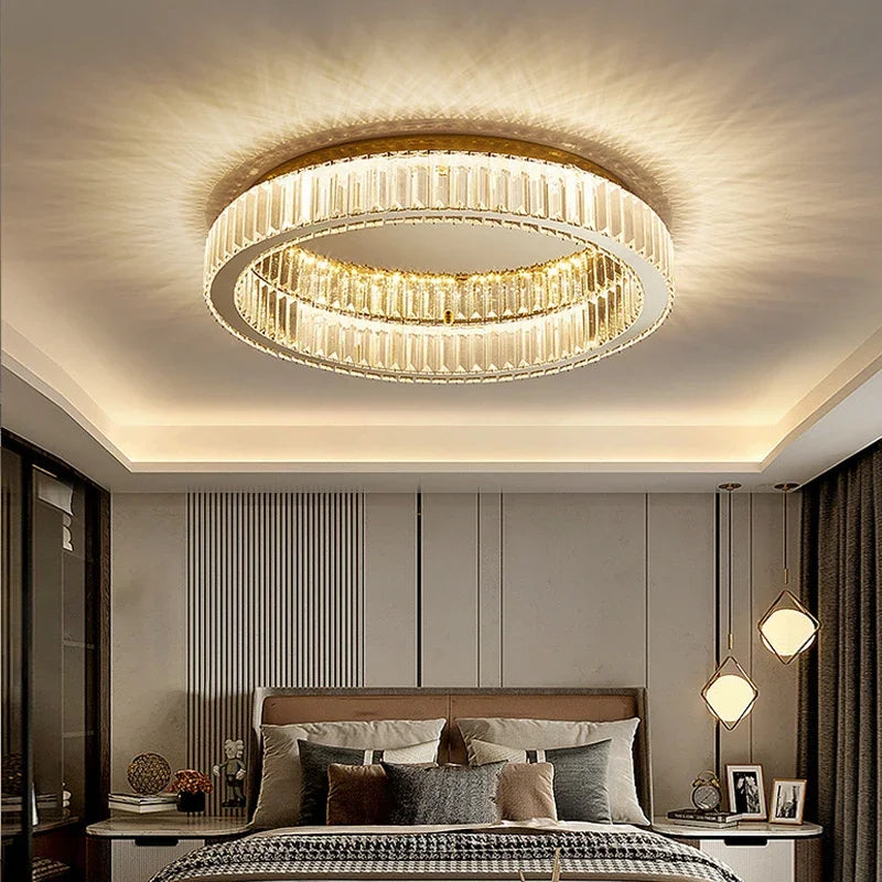 plafonnier en cristal luxueux pour décoration intérieure moderne - vue 2 sur 9