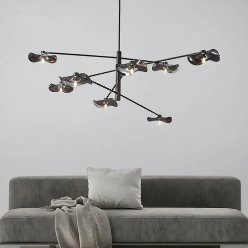 lustre en verre suspension métal ampoule g4 hauteur ajustable - vue 2 sur 18