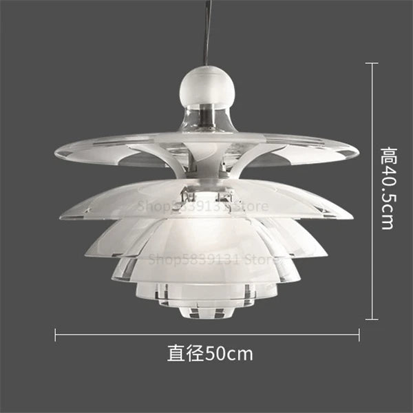suspension led modernes en acrylique pour intérieur - vue 8 sur 8