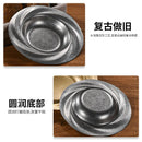 Assiette retro acier inoxydable style restaurant luxe