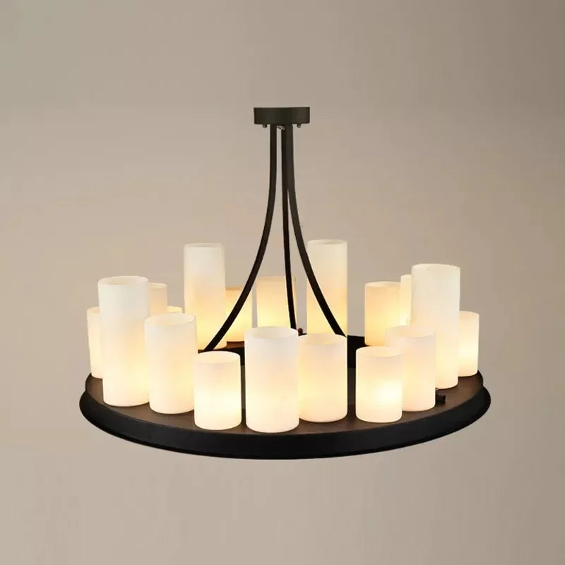 lustre à led moderne en verre pour décoration intérieure - vue 3 sur 6