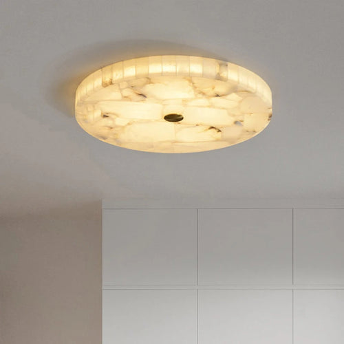 plafonnier led circulaire en marbre texture naturelle style européen