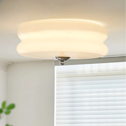 plafonnier led en verre style rétro pour décoration moderne - vue 2 sur 8