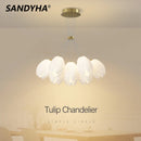 lustre moderne tulipe sandyha suspension led lampara soffitto