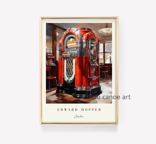 bibliothèque d'art classique edward hopper affiches modernes décor mural