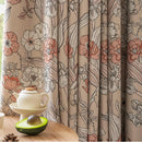 Rideau occultant motif floral style moderne pour salon