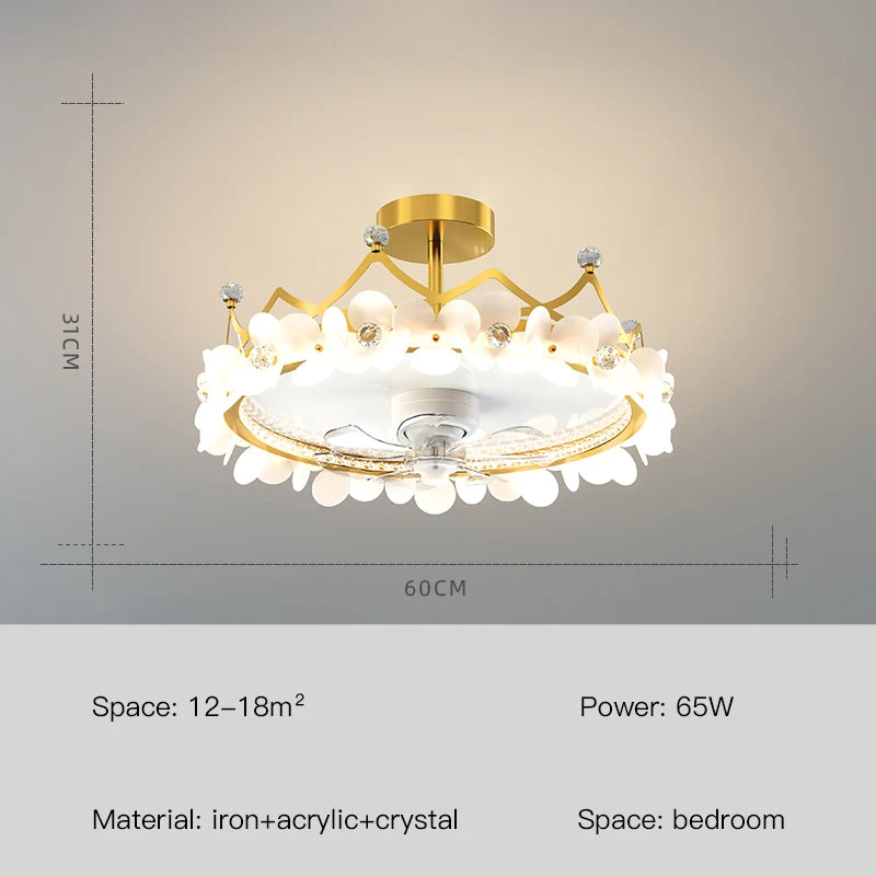 ventilateur de plafond led moderne avec télécommande et éclairage décoratif - vue 10 sur 10