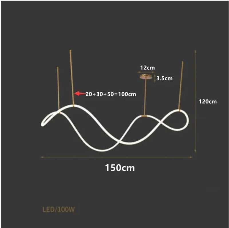 lustre design nordique à led intensité variable pour intérieur