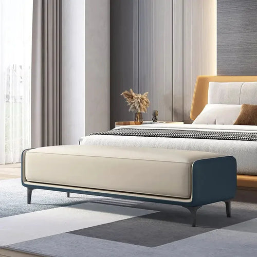 tabourets en cuir italien design pour salon et chambre - vue 9 sur 15