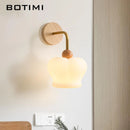 Applique murale LED BOTIMI avec abat-jour verre