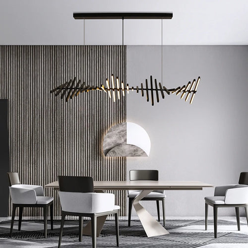 suspension nordique à leds pour décoration moderne intérieure - vue 4 sur 29