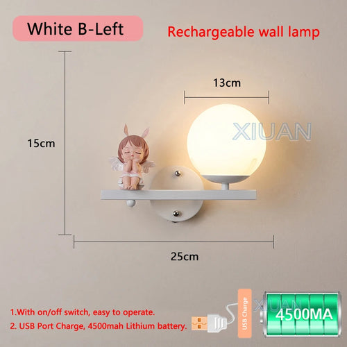 applique murale rechargeable en résine pour chambre d'enfant décorative - vue 9 sur 22