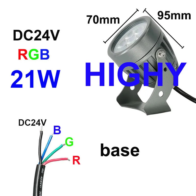 éclairage de jardin à led rgb étanche pour extérieur
