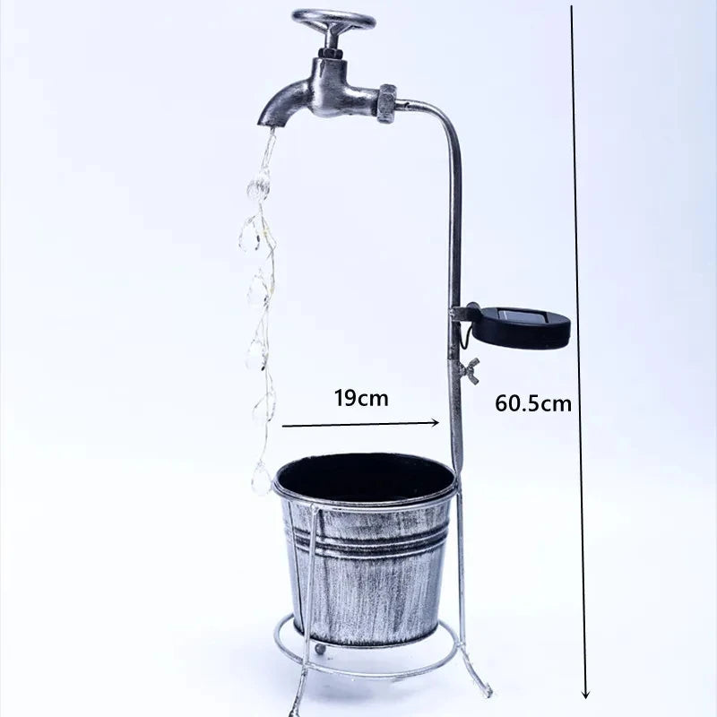 lampes solaires pour robinet d'arrosage décoration jardin extérieur