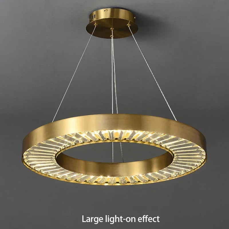lustre en cristal à led design pour intérieur élégant - vue 5 sur 11
