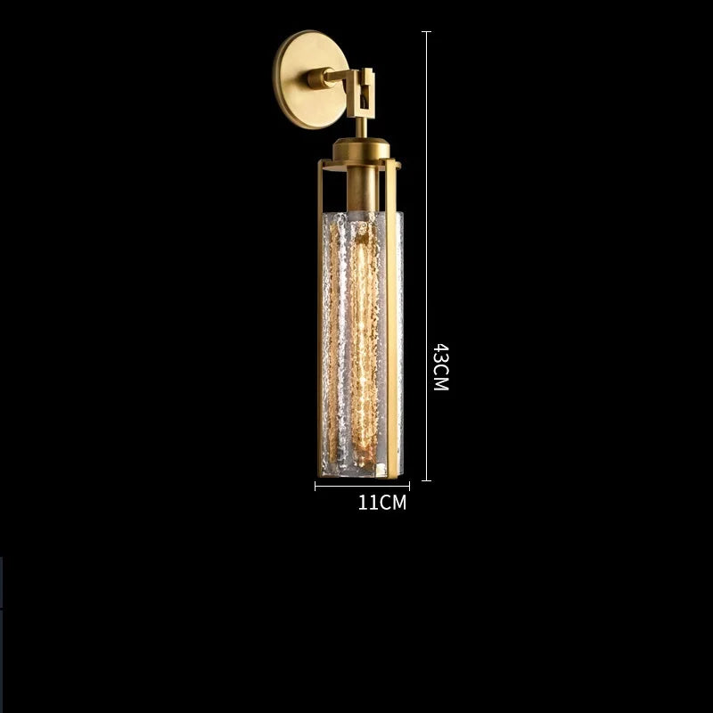 applique murale design gouttelette d'eau cristal led cuivre nordique - vue 8 sur 20