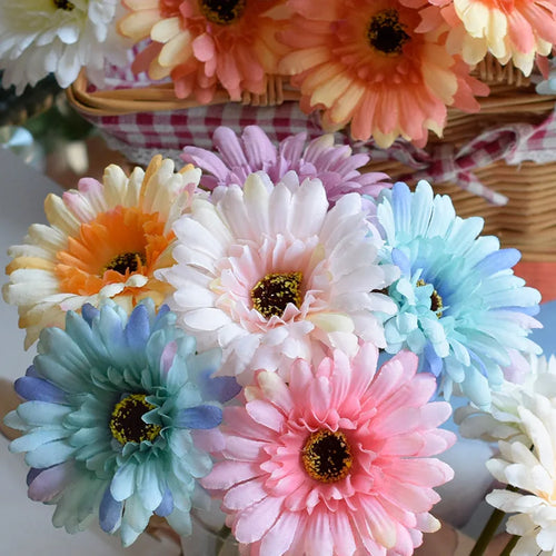 fleurs de gerbera artificielles pour décoration de fête et mariage - vue 5 sur 13