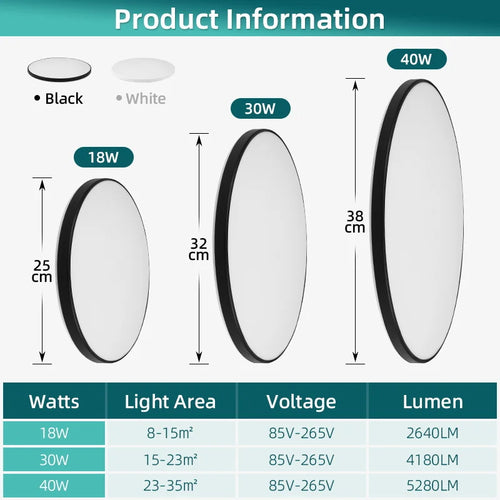 plafonnier led moderne design pour un éclairage élégant - vue 7 sur 12