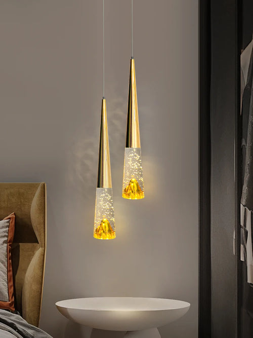 lustre en cristal bulles pour éclairage de luxe nordique - vue 2 sur 8