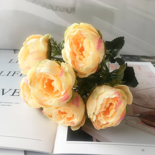 petit bouquet de fleurs artificielles pour décoration printanière et mariage - vue 7 sur 37