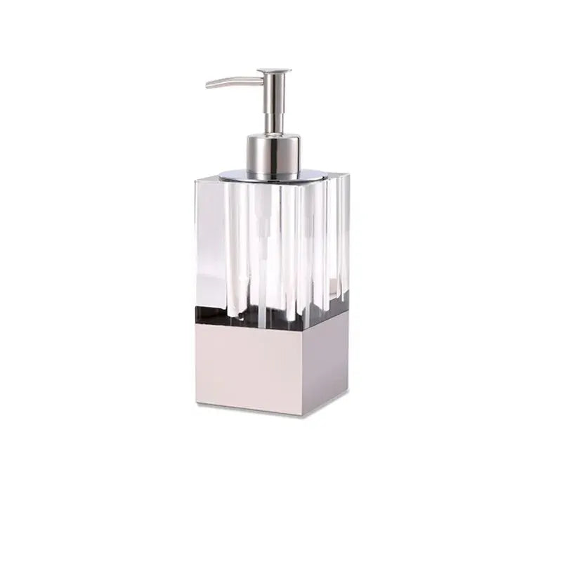 distributeur de savon liquide en cristal transparent pour salle de bain - vue 19 sur 20