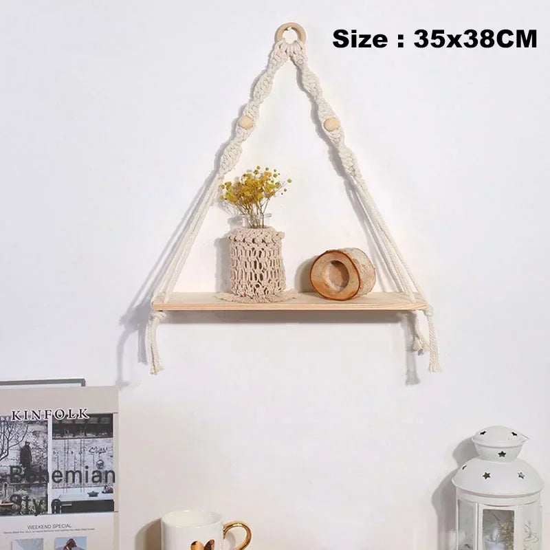 balançoire murale en corde et bois pour décoration nordique - vue 11 sur 13