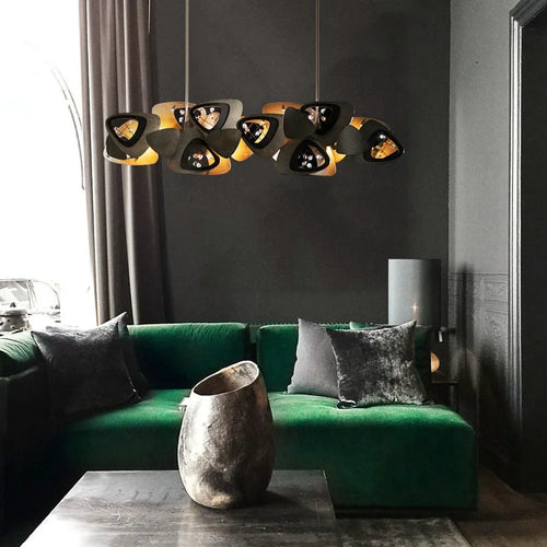 lustre postmoderne créatif en cristal suspension luminaire - vue 3 sur 12