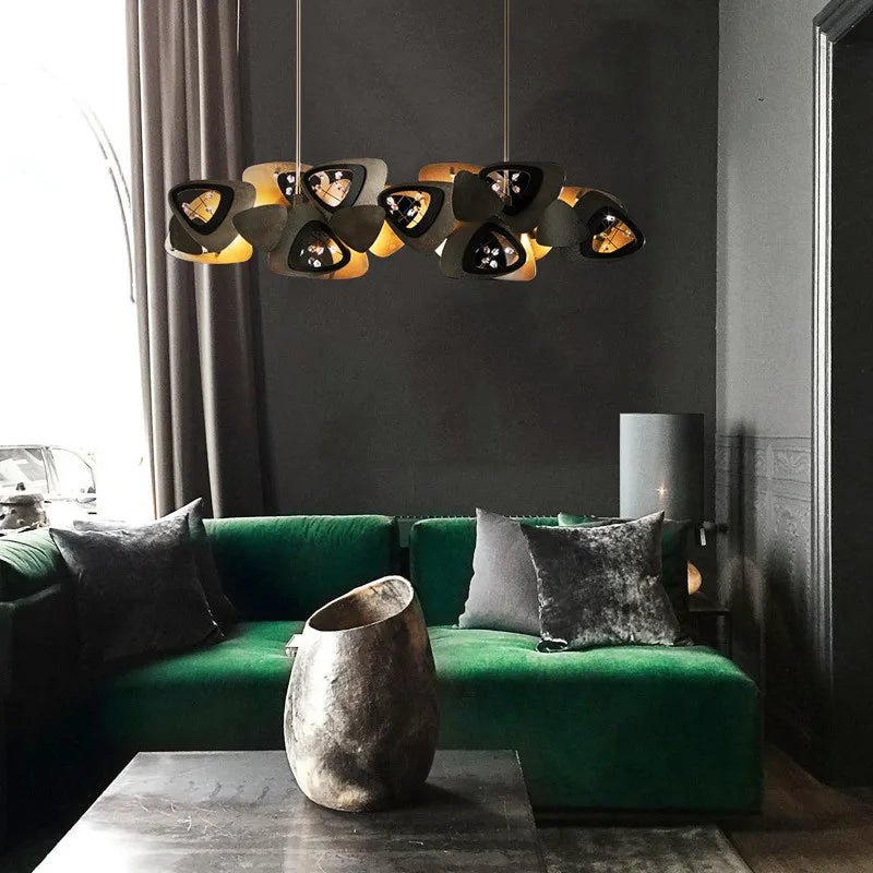 lustre postmoderne créatif en cristal suspension luminaire - vue 3 sur 12