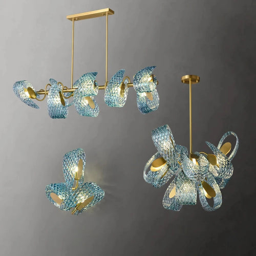Suspension modernes en verre bleu lampes suspendues design pour couloir Bar chambre lustre Suspension Luminaire éclairage - vue 7 sur 21