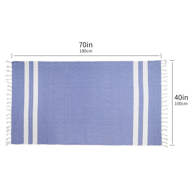 serviette de plage turque coton motif imprimé bohème - vue 7 sur 7