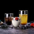 Verre double paroi isolant strié pour café whisky