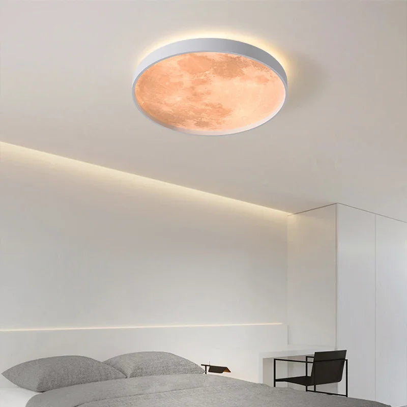 plafonnier led créatif en forme de lune design moderne décoratif - vue 3 sur 14