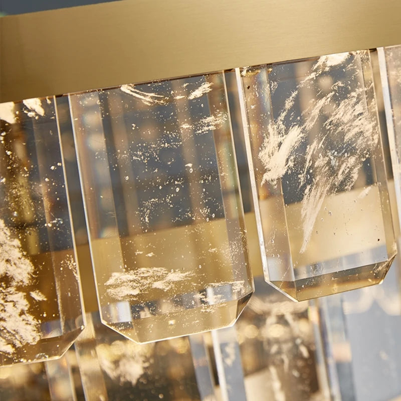 lustre en cristal multicouche nuage et brume pour hôtel avec corps en acier - vue 5 sur 15