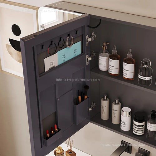 armoire intelligente avec rangement éclairé et toilettes séparées - vue 6 sur 14