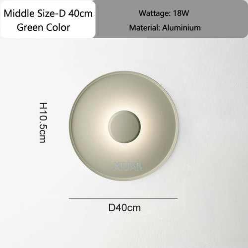 Designer Lamp Modern Round Ceiling Lamps Bedroom Ceiling Light White Red Green Living Room Atmosphere Wall Lights AC 220V 40cm - vue 10 sur 14