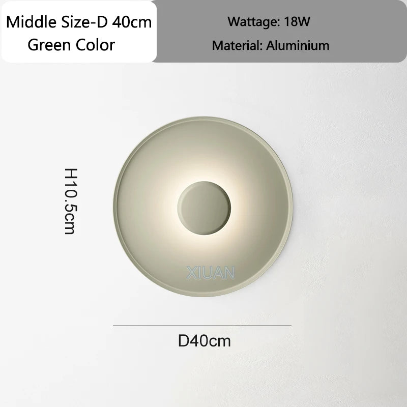 Designer Lamp Modern Round Ceiling Lamps Bedroom Ceiling Light White Red Green Living Room Atmosphere Wall Lights AC 220V 40cm - vue 9 sur 14