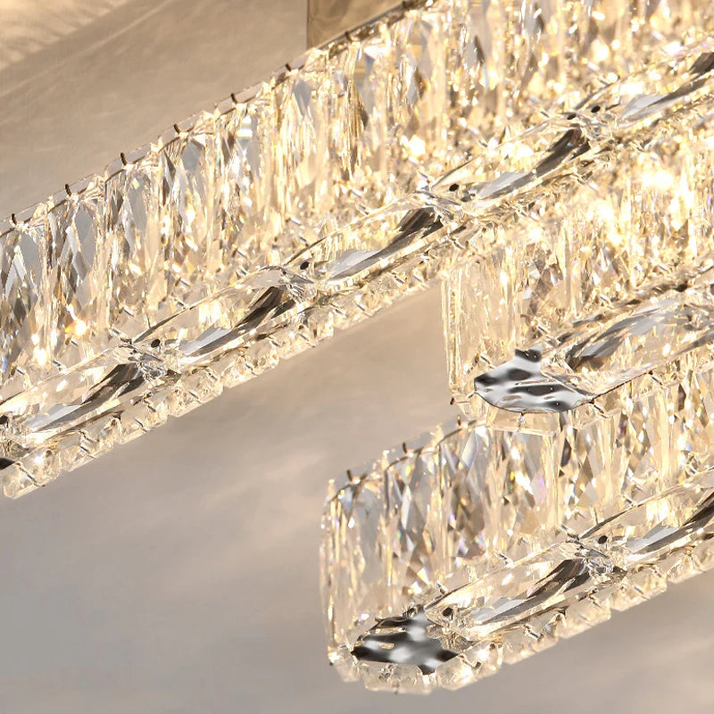 Plafonnier moderne de luxe en cristal